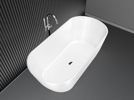 Przejdź do produktu Wanna wolnostojąca 165x75 cm Darfor Orta WW/ORTA165/BMZ biały połysk/biały mat