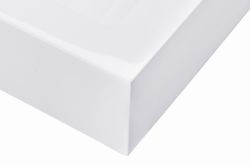 Umywalka nablatowa prostokątna 80x46 cm Darfor UM/N/80x46/01/BP biały połysk