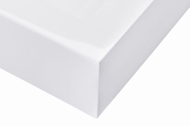 Umywalka nablatowa prostokątna 80x46 cm Darfor UM/N/80x46/01/BP biały połysk