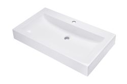 Umywalka nablatowa prostokątna 80x46 cm Darfor UM/N/80x46/01/BP biały połysk