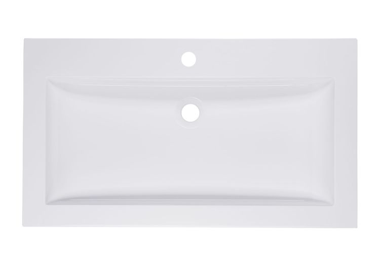 Umywalka nablatowa prostokątna 80x46 cm Darfor UM/N/80x46/01/BP biały połysk