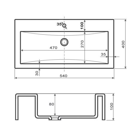 Przejdź do produktu Umywalka nablatowa prostokątna 54x40 cm Darfor UM/N/54x40/01/BP biały połysk