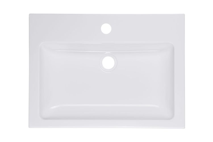 Umywalka nablatowa prostokątna 54x40 cm Darfor UM/N/54x40/01/BP biały połysk