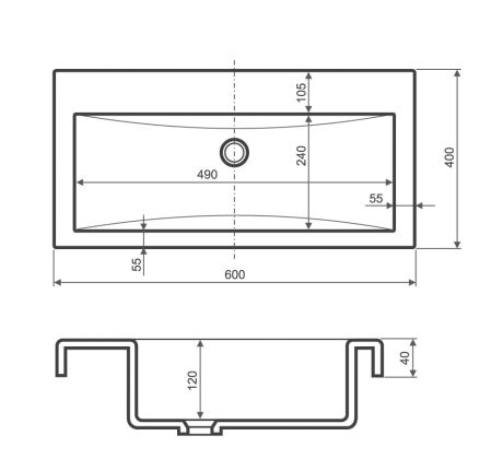 Przejdź do produktu Umywalka nablatowa prostokątna 60x40 cm Darfor UM/P/60x40/01/BP biały połysk