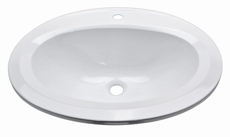 Przejdź do produktu Umywalka okrągła wpuszczana 54x46 cm Darfor UM/OW/54x46/1/BP biały połysk