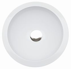Umywalka wpuszczana okrągła 30 cm Darfor UM/O/30/1/BP biały połysk