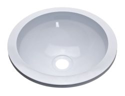 Umywalka wpuszczana okrągła 30 cm Darfor UM/O/30/1/BP biały połysk
