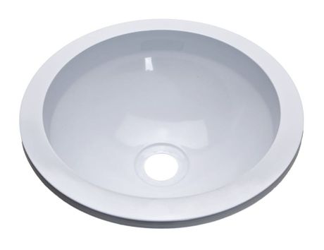 Przejdź do produktu Umywalka wpuszczana okrągła 30 cm Darfor UM/O/30/1/BP biały połysk