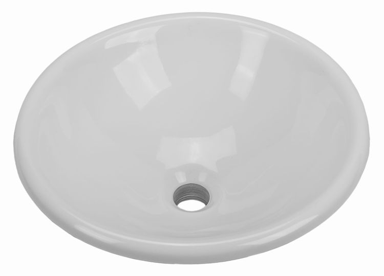 Umywalka wpuszczana okrągła 40 cm Darfor UM/O/40/1/BP biały połysk