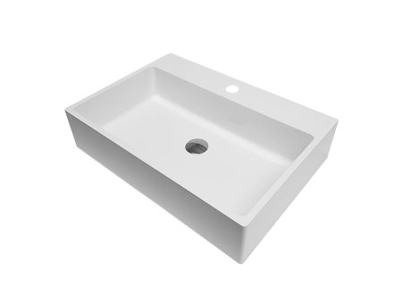 Przejdź do produktu Umywalka nablatowa prostokątna 60x42 cm Darfor UM/N/60x42/1 biały połysk