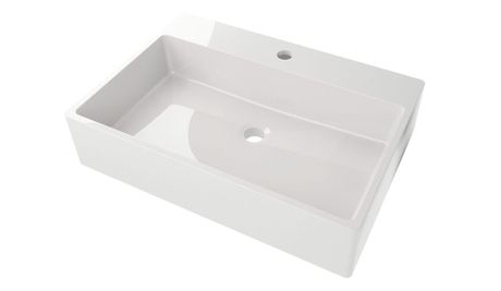 Przejdź do produktu Umywalka nablatowa prostokątna 60x42 cm Darfor UM/N/60x42/1 biały połysk