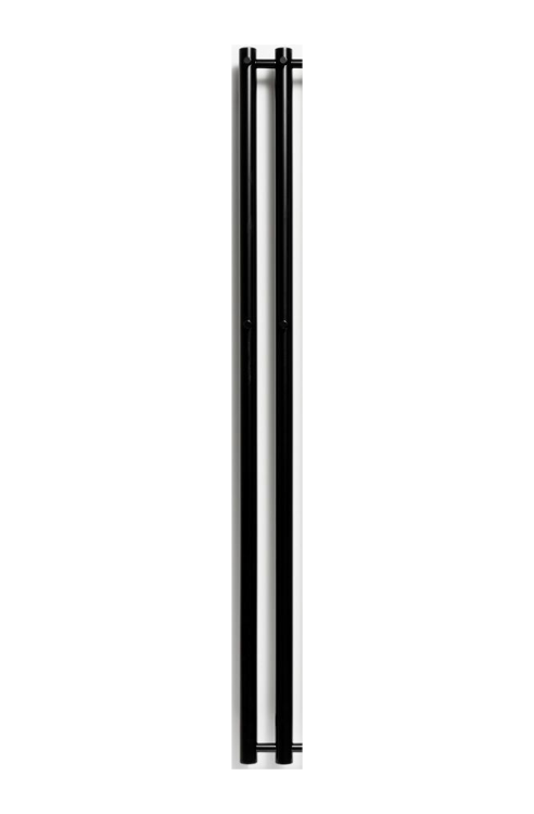 Czarny grzejnik łazienkowy pionowy 11,5x150 cm PMH Rosendal R2B/2 czarny połysk