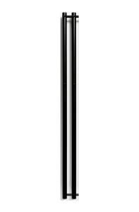 Czarny grzejnik łazienkowy pionowy 42x150 cm PMH Rosendal R2B/6 czarny połysk