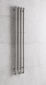 Grzejnik łazienkowy pionowy 42x150 cm PMH Rosendal R2SS/6 stal szczotkowana