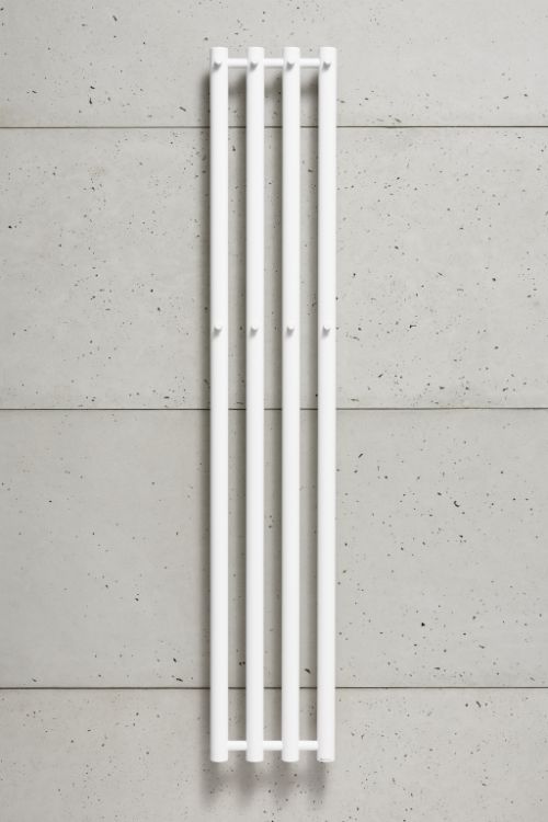 Grzejnik łazienkowy pionowy 42x150 cm PMH Rosendal R2WE/6 biały mat