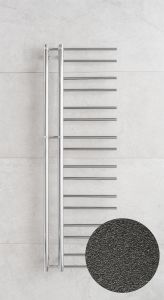 Czarny, matowy grzejnik łazienkowy 50x94 cm PMH Theia T1BL