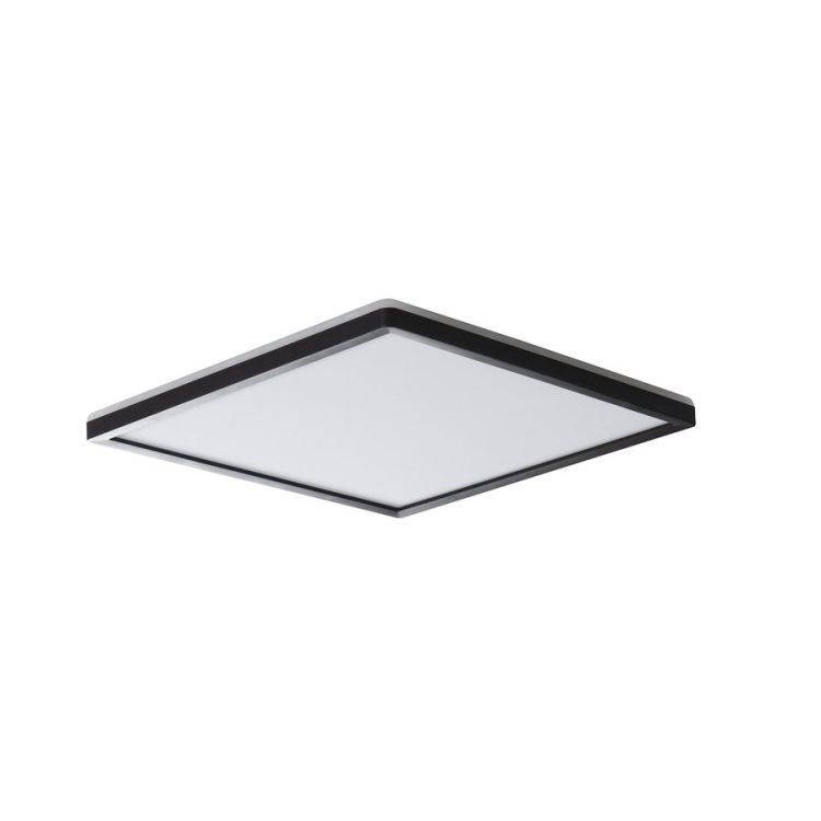 AZPO lampa sufitowa LED 300x300mm, 17,5W, IP54, czarny mat