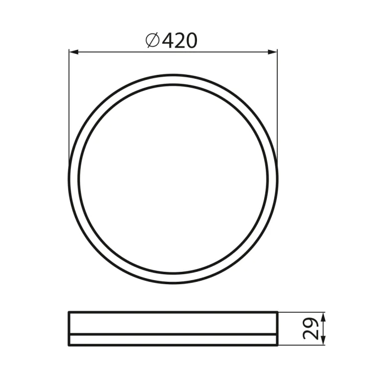 AZPO lampa sufitowa LED, średnica 420mm, 22W, IP54, biały