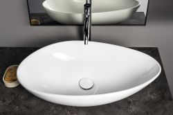 OVALI umywalka ceramiczna 61x34cm, biały