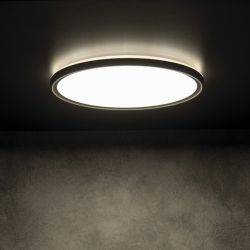 AZPO lampa sufitowa LED, średnica 290mm, 18,5W, IP54, czarny mat