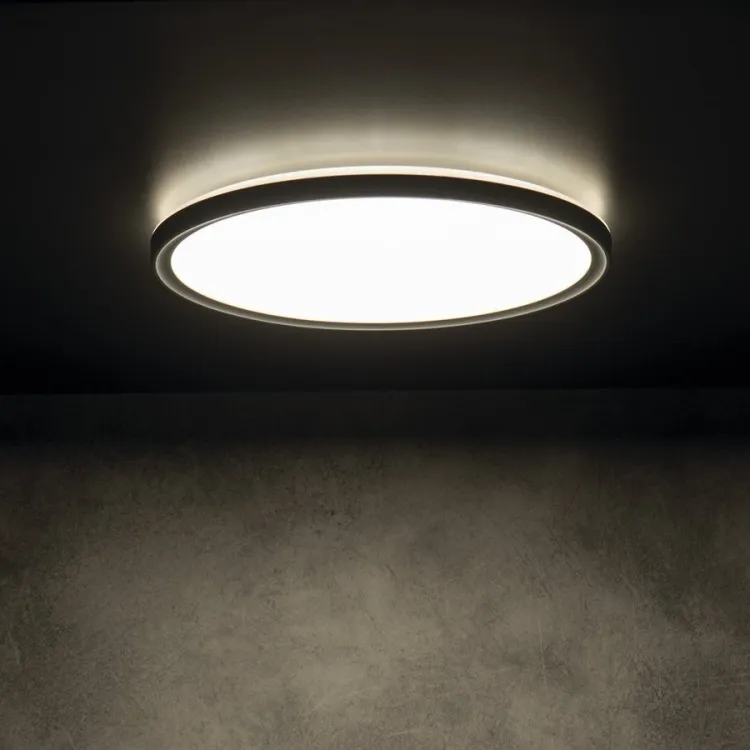 AZPO lampa sufitowa LED, średnica 290mm, 18,5W, IP54, czarny mat