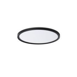 AZPO lampa sufitowa LED, średnica 225mm, 11,8W, IP54, czarny mat