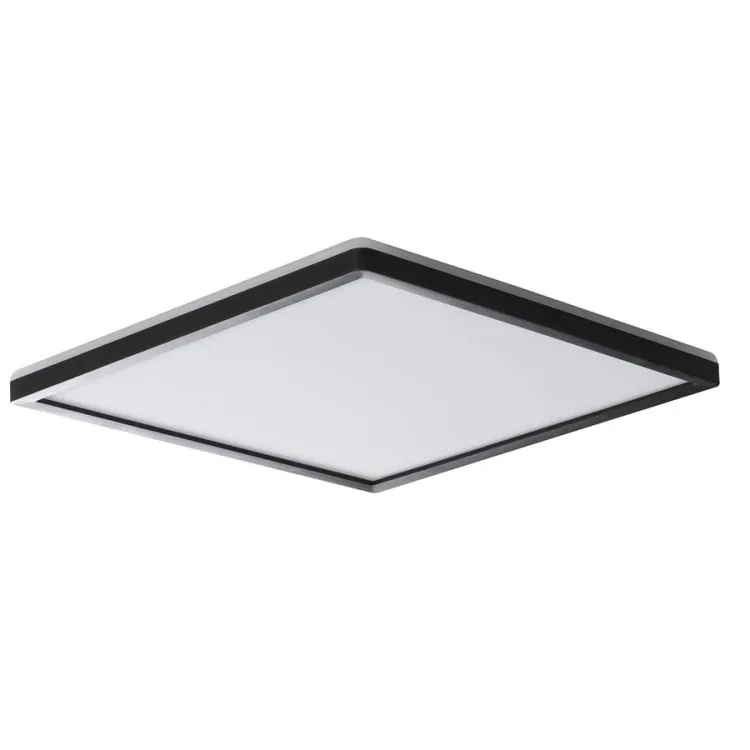AZPO lampa sufitowa LED 420x420mm, 22W, IP54, czarny mat