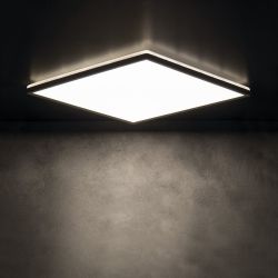 AZPO lampa sufitowa LED 420x420mm, 22W, IP54, czarny mat