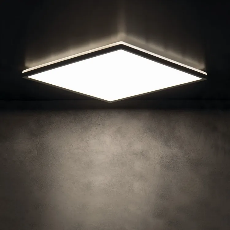 AZPO lampa sufitowa LED 420x420mm, 22W, IP54, czarny mat