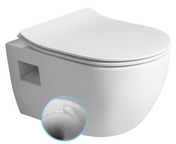 LUNA WC wiszące, Vortex Rimless, 35,5x49cm, biały