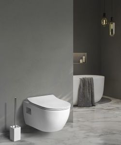 LUNA WC wiszące, Vortex Rimless, 35,5x49cm, biały