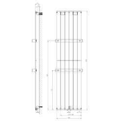 COLONNA grzejnik 450x1800mm, piaskowiec