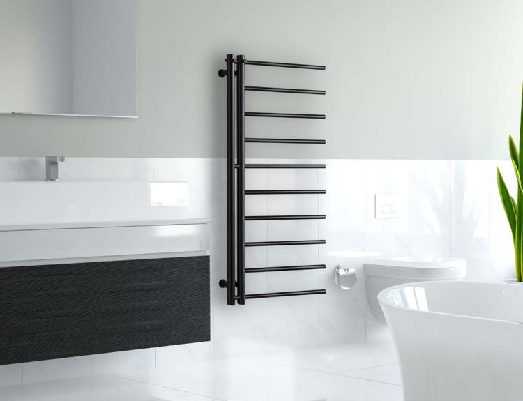 Czarny grzejnik łazienkowy 50x114 cm PMH Apollo AP1B