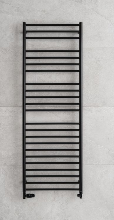 Czarny grzejnik drabinkowy 70x120 cm PMH Luxor LX3B