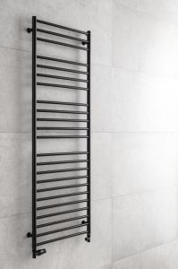 Czarny grzejnik drabinkowy 70x120 cm PMH Luxor LX3B