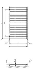 Grzejnik drabinkowy 70x120 cm PMH Luxor LX3B