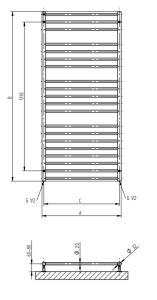 Grzejnik drabinkowy 70x150 cm PMH Luxor LX6