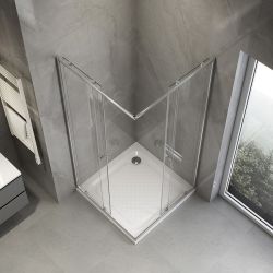 AGGA kabina prysznicowa narożna 700x700mm, szkło czyste