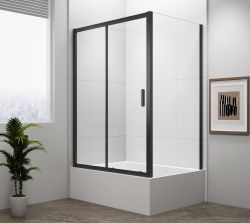 DEEP BLACK kabina prysznicowa 1100x900mm wariant L/P, szkło czyste