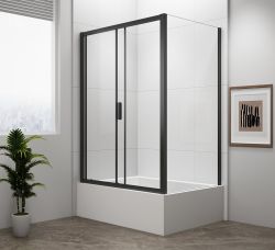DEEP BLACK kabina prysznicowa 1200x750mm wariant L/P,szkło czyste