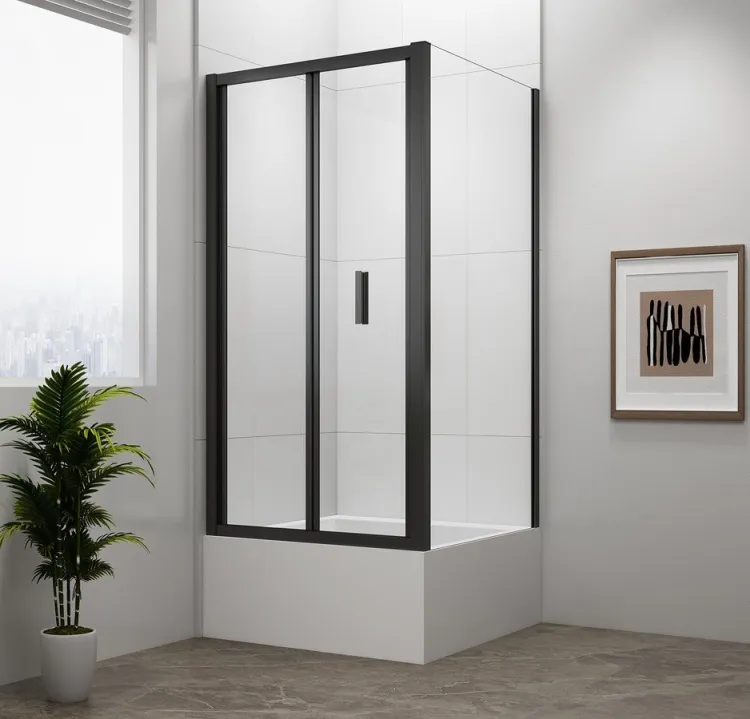 DEEP BLACK kabina prysznicowa 1000x900mm wariant L/P, szkło czyste