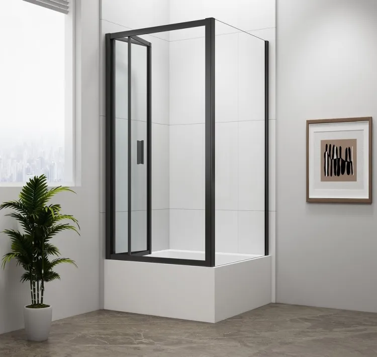 DEEP BLACK kabina prysznicowa 1000x900mm wariant L/P, szkło czyste