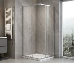 AGGA kabina prysznicowa 900x800mm, szkło czyste