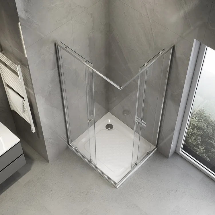 AGGA kabina prysznicowa 900x800mm, szkło czyste