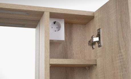 Przejdź do produktu ZOJA/KERAMIA FRESH STRIP szafka z lustrem i oświetleniem LED, 60x60x14cm, prawa, dąb platin