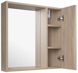 ZOJA/KERAMIA FRESH STRIP szafka z lustrem i oświetleniem LED, 60x60x14cm, prawa, dąb platin