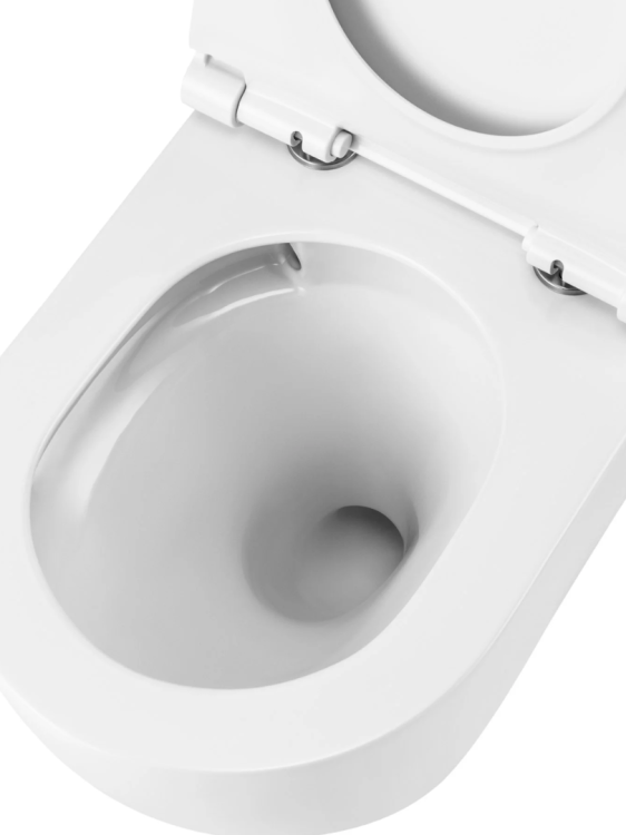 Miska WC wisząca 50x36 cm bezrantowa, z deską slim, Trend TR2241 biały połysk
