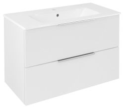 CIRASA szafka pod umywalkę 78x54x39cm, biały połysk