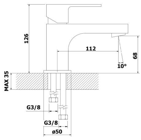 Przejdź do produktu SIEGER bateria umywalkowa, wysokość 126mm, chrom