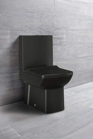 Przejdź do produktu LARA kompakt WC, odpływ poziomy/pionowy, czarny mat